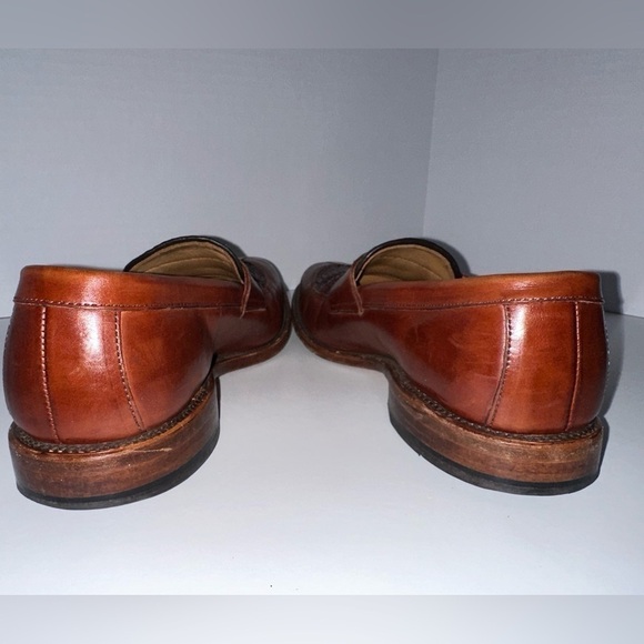 Allen Edmonds Leyland Woven Leather Slip-on Penny Loafers Burnished Brown 8.5 main image 4